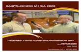 DAIRYUSINESS MEDIA 2020 - Dairy Business News...dairyusiness, ll +1 317 286 2518 digital website advertising targeted audience 80% dairy professionals producers veterinarians nutritionists