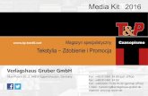 Media Kit 2016 2001 - tp-textil.net · Reklama banerowa Reklama banerowa na stronie internetowej: Rodzaj Wielkość w pikselach Cena za miesiąc Pół banera 234 x 60 € 110,–