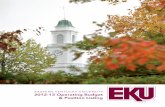 EASTERN KENTUCKY UNIVERSITY 2012-13 Operating Budget ...€¦ · 235,769,831 $ 235,408,820 $ 361,011 0.15%: Total Revenues . 2012-13 Proposed Budget : 2012-13 Proposed Budget Total