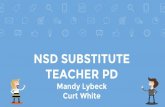 TEACHER PD NSD SUBSTITUTE - neoshosd.org...NSD SUBSTITUTE TEACHER PD Mandy Lybeck Curt White. ... to the SmartBoard (green neon tape) Projector turned on Speakers plugged into laptop,