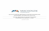 Management Information Circular - February 2020 · MANAGEMENT INFORMATION CIRCULAR . SPECIAL MEETINGS OF SECURITYHOLDERS TO BE HELD ON JANUARY 17, 2020 December 13, 2019. MACKENZIE
