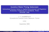 Incentive Water Pricing InstrumentEU legislation EU environmental legislation a⁄ecting the water sector can be divided into three categories: 1 Legislation on the protection of water