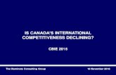 IS CANADA’S INTERNATIONAL COMPETITIVENESS DECLINING?...•New Zealand: Arguably the most innovative country in international education, NZ has experienced some of the strongest enrollment