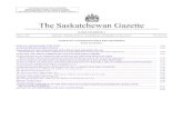 The Saskatchewan Gazette - Microsoft€¦ · Assented to may 21, 1997, section 13 not yet proclaimed.....H-3.01. The Horned Cattle Purchases Amendment Act, 2002, S.S. 2002 . Assented