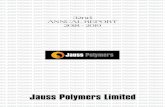 32nd ANNUAL REPORT 2018 - 2019jausspolymers.com/pdf/annual_reports/Annual_Report_2019.pdfAssotech Business Cresterra, Sector-135, Noida-201301. wORKS Plot No 14-15, HPSIDC Industrial