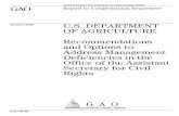 GAO-09-62 U.S. Department of Agriculture: Recommendations ...Oct 22, 2008  · What GAO Found United States Government Accountability Office Why GAO Did This Study HighlightsAccountability