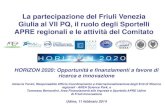 La partecipazione del Friuli Venezia Giulia al VII PQ, il ...eventi.regione.fvg.it/redazione/Reposit/Eventi/4081_APRE FVG_Tonini... · Ginevra Tonini, Responsabile Ufficio Coordinamento
