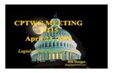 CPTWG MEETING #115 April 23, 2009cptwg.org/documents/2009-0423-cptwg-legislative-update.pdf · • Aneesh Chopra Tech Czar • Susan Crawford Tech Policy Advisor • IP Czar Update.