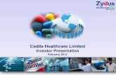 Cadila Healthcare Limited - Zydus Cadila - Zydus · 6 US Oral Solids Aspirations Be amongst the top 10 generic cos. in US with continued strong focus on customer needs One of the