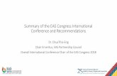 Summary of the EAS Congress International Conference and ...eascongress2018.pemsea.org/wp-content/uploads/2018/... · The Sustainable Development Strategy for the Seas of East Asia