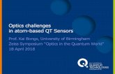 Optics challenges in atom-based QT Sensors...Optics challenges in atom-based QT Sensors Prof. Kai Bongs, University of Birmingham Zeiss Symposium “Optics in the Quantum World”