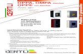 Feuillet technique OPPA, OMPA, OPPE · . OPPA 8 V/PVI/GVI : 1 modèle disponible dans une combinaison de cou-leurs noir et anthracite, 2 modèles dans des couleurs noir et inox brossé