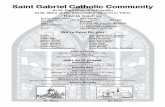 Saint Gabriel Catholic Community · 2018. 10. 28. · Saint Gabriel Catholic Community At St. Paul Church in Franklin At St. Mary of the Assumption Church in Tilton How to reach us