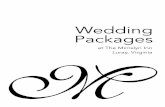 Wedding Packages 2017 Final - Mimslyn Inn · Wedding ceremony performed in our outdoor Gazebo or other location selected by the wedding couple. Ceremony will be officiated by a local