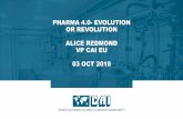 PHARMA 4.0- EVOLUTION OR REVOLUTION ALICE REDMOND VP … · based augmented reality system (Goodly Innovations' OptiworX) in a pilot project at its site in St. Gallen, Switzerland,