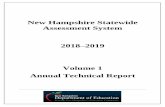 New Hampshire Statewide Assessment System 2018 2019 … · NH SAS 2018–2019 Technical Report: Volume 1 Annual Technical Report 1 New Hampshire Department of Education 1. INTRODUCTION