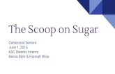 The Scoop on Sugar - · PDF file Different types of sugar Artificial Sweeteners Activity Evaluation Snack. ICEBREAKER. What is a sugar? Sugar is a carbohydrate. All sugar is broken