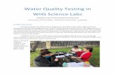 Water Quality Testing in WHS Science Labs · UVB, conductivity, dissolved oxygen, and flow rate. Photo 1: Students using the LaMotte Texas Stream Team ... testing the dissolved oxygen
