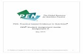 PEN: Practice-based Evidence in Nutrition PEN Student ......evidence-based practice cycle before beginning any of the assignments. There are other tools that are linked or can be found