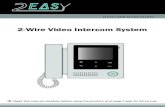 2-Wire Video Intercom Systemsambo.gr/product/manual/bus 2 wire /dt24_user_manual.pdf · Intercom Function Intercom function can be initiated by any monitor when multi monitors are