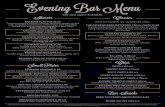 Evening Bar Menu - The Dickens Inn · 2018. 4. 19. · Evening Bar Menu Chips Served 6pm-9:30pm Sharers SHARING PLATTER 16.95 Tempura prawns, teriyaki chicken skewers, veggie spring