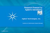 Research Powered by Agilent’s GeneSpring Power… · Mass Profiler Professional February 17, 2015 28 Designed primarily for MS data •Also supports NMR Performs many types of statistical