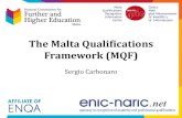 The Malta Qualifications Framework (MQF) · 2020. 9. 16. · introduction to MQF Level 1; •A study was undertaken by the NCFHE on the understanding of the MQF and EQF amongst stakeholders