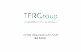 MATTRESS RECYCLING NOW & THE FUTURE Nick Oettinger€¦ · •Mattress recycling offers the creation of sustainable jobs. TFR Group now employs over 70 members ... decision makers