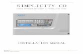 Simplicity CO Install manual (003) - Zeta Alarm Systems · The Simplicity CO carbon monoxide detection panel is a 1 to 8 zone analogue addressable system, using the Standard Zeta