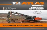 max. 26.6 t 129 kW (175 HP) EFFICIENT. - Atlas GmbH ·  max. 26.6 t 129 kw (175 hp) 0.48 - 1.87 m3 wheeled excavator 150wcrawler excavator 260lc robust. precise. efficient.