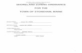 SHORELAND ZONING ORDINANCE FOR THE TOWN OF STONEHAM… · For the Town of Stoneham iv 1. Purposes. The purposes of this Ordinance are to further the maintenance of safe and healthful