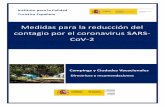 Campings - Medidas para la reducción del contagio por el ......Instituto para la Calidad Turística Española Campings y Ciudades Vacacionales Directrices y recomendaciones Medidas