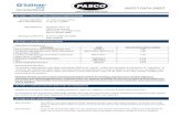 SAFETY DATA SHEET - PASCO Specialty & Mfg., Inc.Flexible sheet based on PVC and including plasticizer, pigments, additievs, and may include oleﬁn foam layer. In accordance with 29