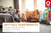 2017 FULL YEAR RESULTS...This presentation contains forward looking statements, including statements of current intention, statements of opinion and predictions as to possible ...