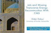 Jets and Missing Transverse Energy Reconstruction With CMSparticles.ipm.ir/conferences/FIMLHCP/Lectures/D. Dobur.pdf · Jets and Missing Transverse Energy Reconstruction With CMS