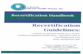 KM C368-20180308150009 - ABOHN · BOARD Amer. an Board for Occ pational Health Nurses, Inc. Recertification Handbook Recertification Guidelines: Certified Occupational Health Nurse