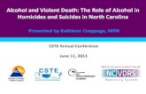 Alcohol and Violent Death: The Role of Alcohol in ... · PDF file alcohol use or circumstances suggesting alcohol use at time of death or preceding death : Tested for Alcohol . Victim