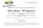 Ratana Community Board Order Paper...Dec 13, 2016  · Ratana Water Treatment Plant Update 2 . Attachment 2, pages 10-12 . 11 . Ratana Wastewater Consent Renewal 3 . Attachment 3,