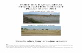 FORT DIX RANGE BERM STABILIZATION PROJECT · PDF file berm using a sifting operation and an experimental PhytoRemediation process completed in 2000. The berm was reconstructed the