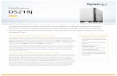 DiskStation DS218j - Synology Inc. · • Guida di installazione rapida • Pacchetto accessori • Adattatore AC e cavo di alimentazione • Cavo RJ-45 LAN Accessori opzionali •