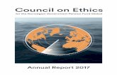 Council on Ethics · Council on Ethics for the Norwegian Government Pension Fund Global • ANNUAL REPORT 2017 5 Johan H. Andresen, Chair of the Council on Ethics The Chair’s report