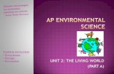 TOPICS INCLUDE: Ecosystems Energy UNIT 2: THE LIVING …...biome: large regions characterized by a distinct climate & specific life–forms, especially vegetation, adapted to the region.