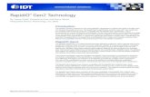 RapidIO Gen2 technology - workspace.rapidio.orgsemiconductor solutions 1 IDT ® SERIAL RAPIDIO GEN2 whItE PAPER RapidIO® Gen2 technology By Trevor Hiatt, Devashish Paul and Barry