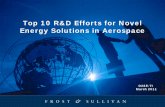 Top 10 R&D Efforts for Novel Energy Solutions in Aerospace...It plans to commercialize renewable jet fuel in the year 2014. The company is developing jet biofuels made from algae biomass.