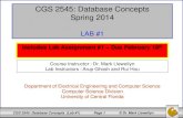 CGS 2545: Database Concepts Spring 2014 · CGS 2545: Database Concepts (Lab #1) Page 3 © Dr. Mark Llewellyn Lab #1 • Step #2 –Start Access. There are a couple of different ways