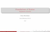 Foundations of Syntax - Argument structureseas3.elte.hu/coursematerial/BurukinaIrina/FS_slides7_8.pdf · 2019. 11. 27. · Participants Withsomeverbsweneedthreedependentconstituents,