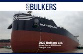 2020 Bulkers Ltd.€¦ · This presentation (the "Presentation") has been prepared by 2020 Bulkers Ltd. (the "Company") and is made 13 August, 2020 solely for information purposes.