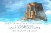 UNIVERSITY OF PITTSBURGH HONQRS CONVOCATIO~...A\\'ARD, University of Pittsburgh School of Dental ,\1edicine, in recognition of outstanding leadership and dedication to dental students,