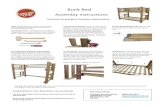 Bunk Bed Assembly Instructions - Dundalk Leisurecraft Inc...Bunk Bed Assembly Instructions Thank you for buying our Canadian-made products. Congratulations! Your Bunk Bed is now assembled.