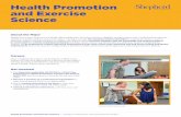 Health Promotion and Exercise ScienceHealth Promotion and Exercise Science | College of Education and Professional Studies Upon completing the program and passing the certified exams,